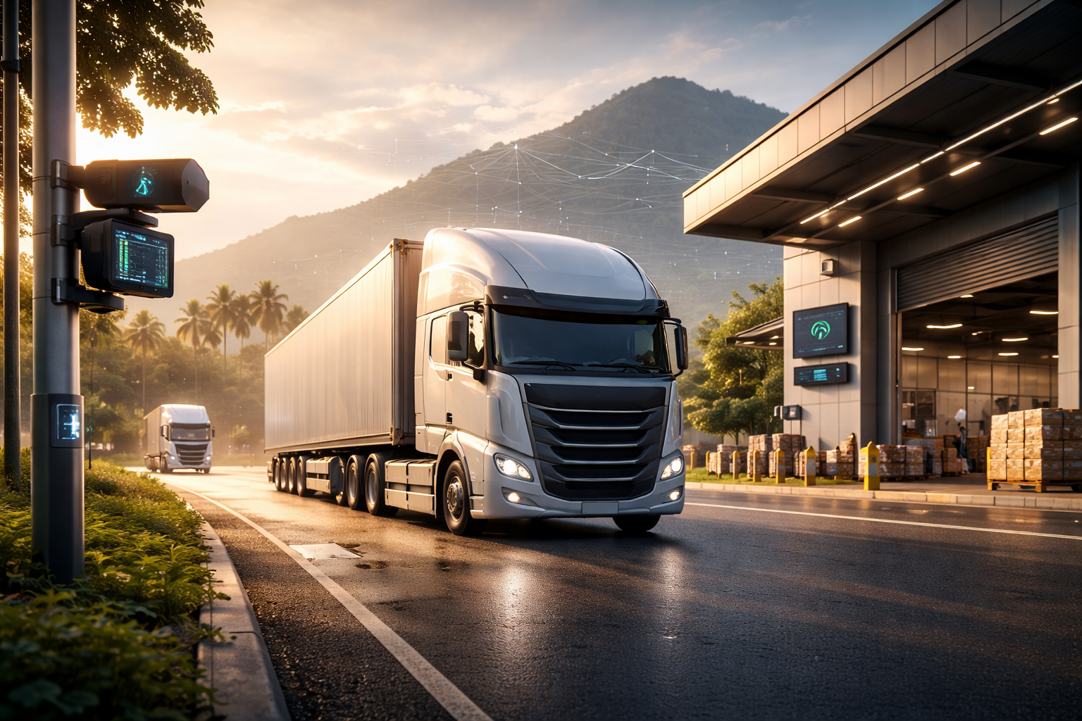 Transportation and logistics edge AI illustration