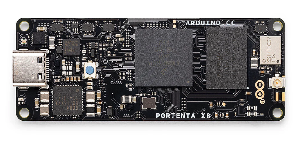Arduino Portenta X8 industrial Linux SOM board with USB-C and wireless module