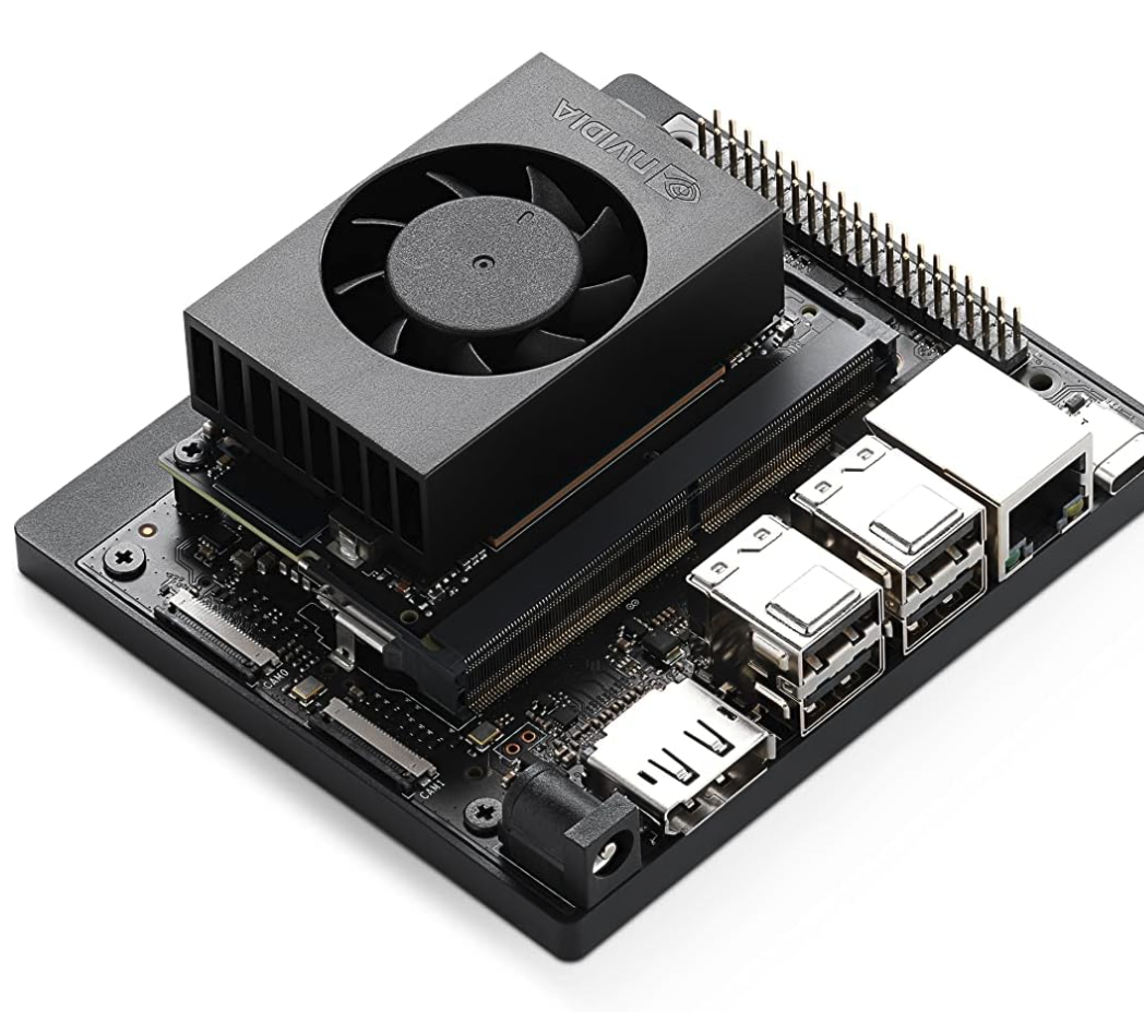 NVIDIA Jetson Orin Nano Super Developer Kit with cooling fan and carrier board